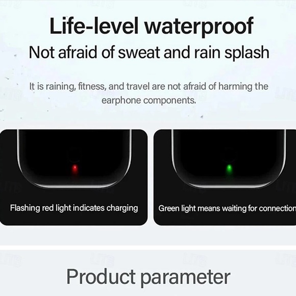 Lenovo LP40 Earphones TWS Black Wireless Bluetooth 5.0 Earbuds Touch Control - Picture 10 of 13